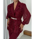 220384 BORDO ABİYE TAKIM