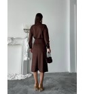 220489 KAHVE ELBİSE SÜET KUMAŞ