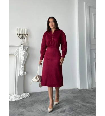 220490 BORDO ELBİSE ...