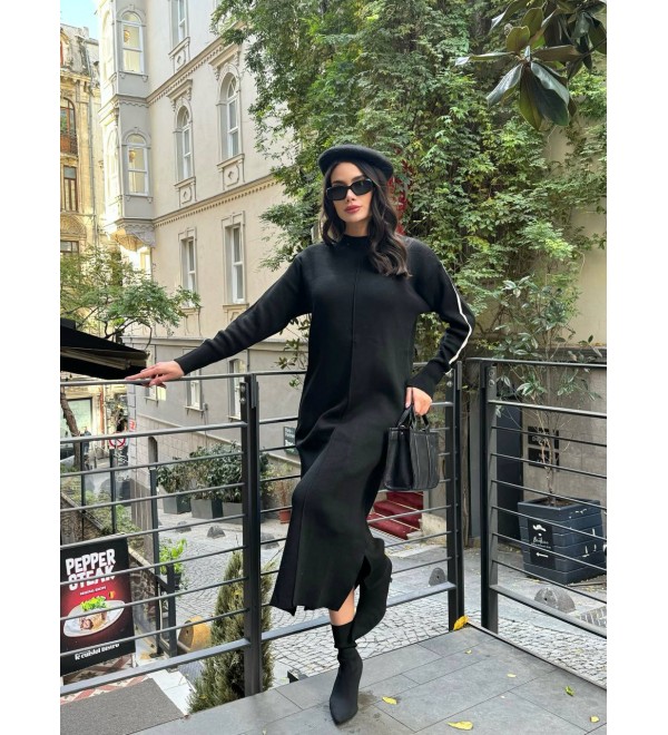 220621 SİYAH ELBİSE TRİKO