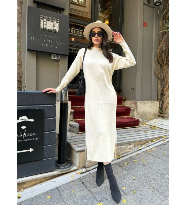 220622 BEYAZ ELBİSE TRİKO