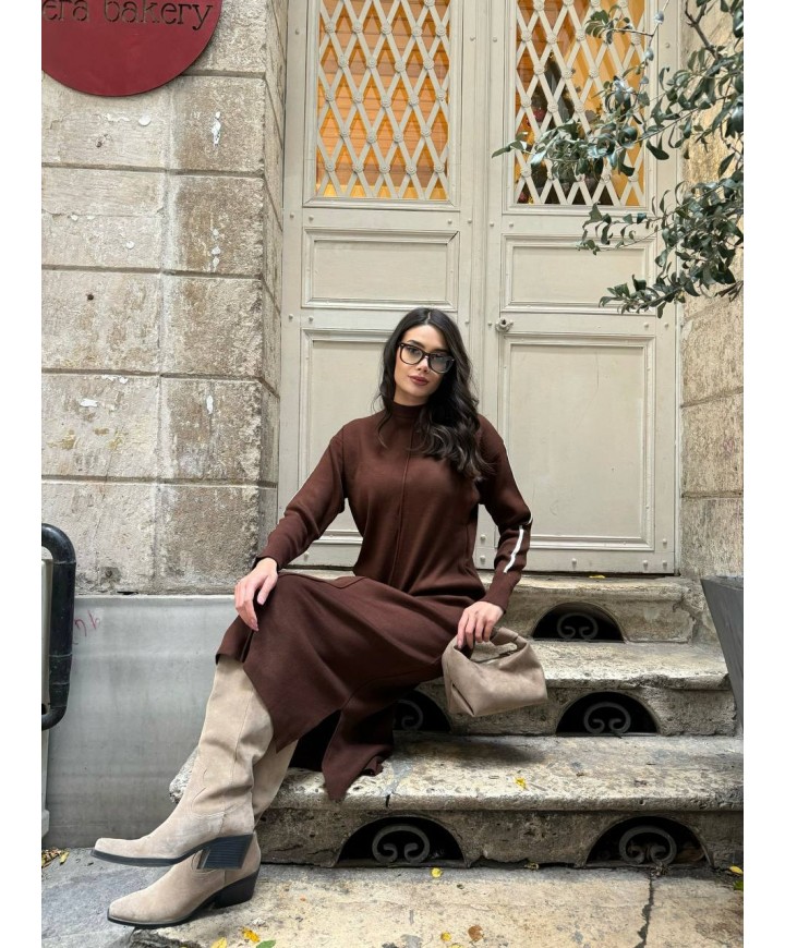 220624 COFFEE DRESS KNITWEAR