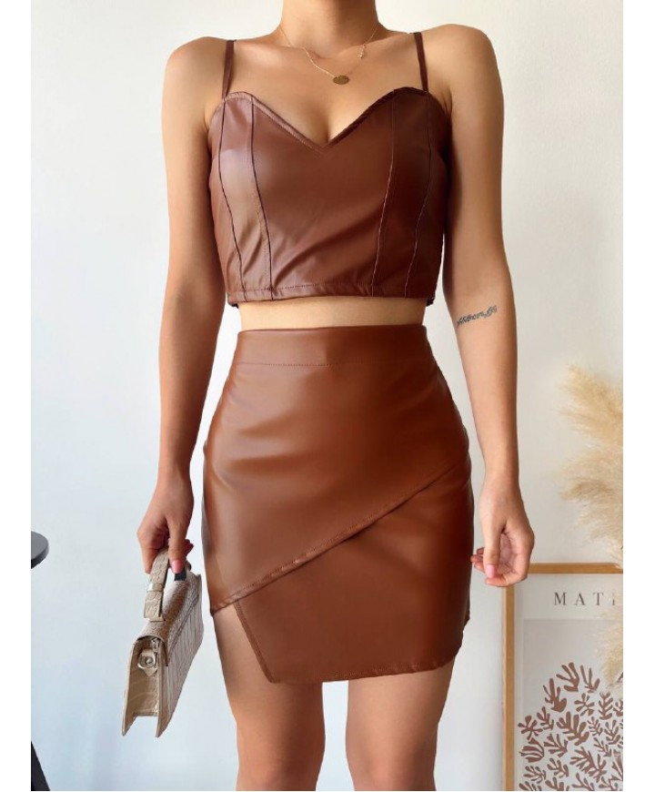 220659 KAHVE ETEK SUNİ DERİ