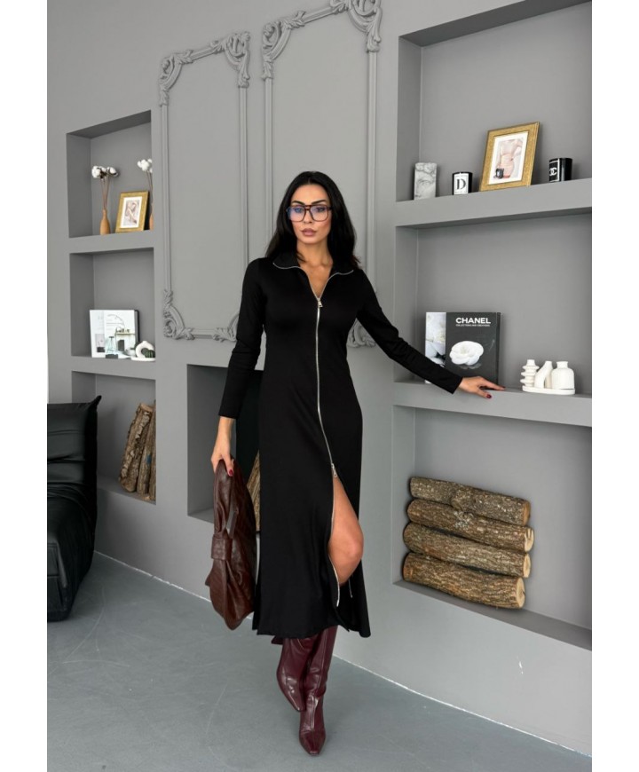 220672 SİYAH ELBİSE MODAL KUMAŞ