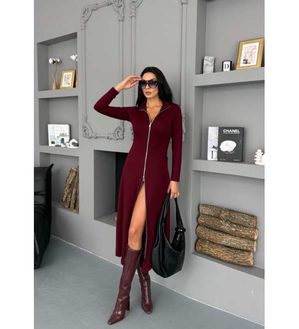 220674 BORDO ELBİSE MODAL KUMAŞ