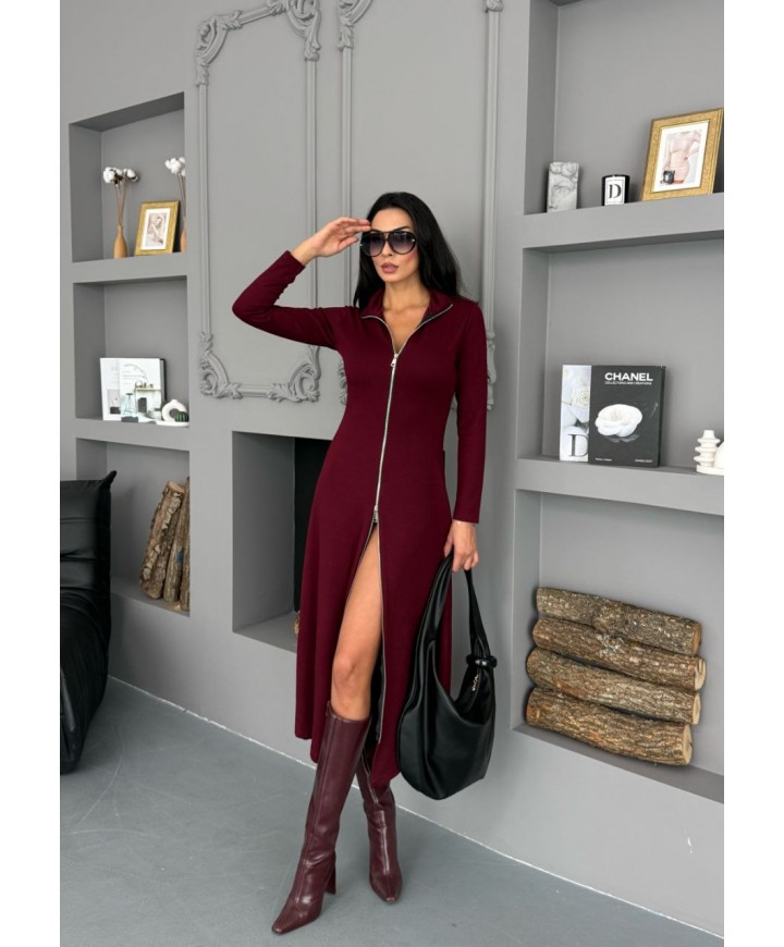 220674 BORDO ELBİSE MODAL KUMAŞ