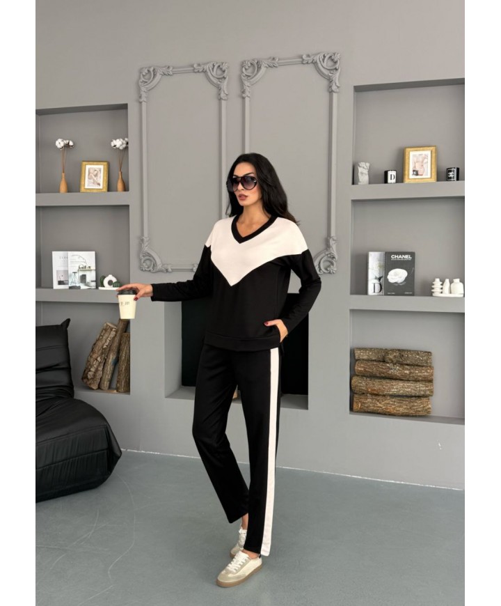 220683 SİYAH EŞOFMAN TAKIM MODAL KUMAŞ