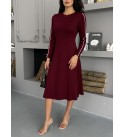 220689 BORDO ELBİSE MODAL KUMAŞ