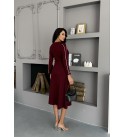 220689 BORDO ELBİSE MODAL KUMAŞ