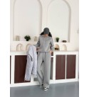 220693 GRAY Tracksuit Team Quilted fabric