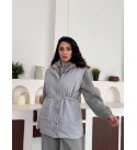 220693 GRAY Tracksuit Team Quilted fabric