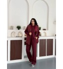 220695 Burgundy Tracksuit Team Quilted fabric