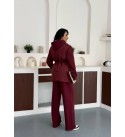 220695 Burgundy Tracksuit Team Quilted fabric