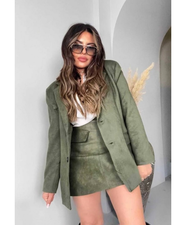 220752 YEŞİL GÖMLEK SÜET KUMAŞ