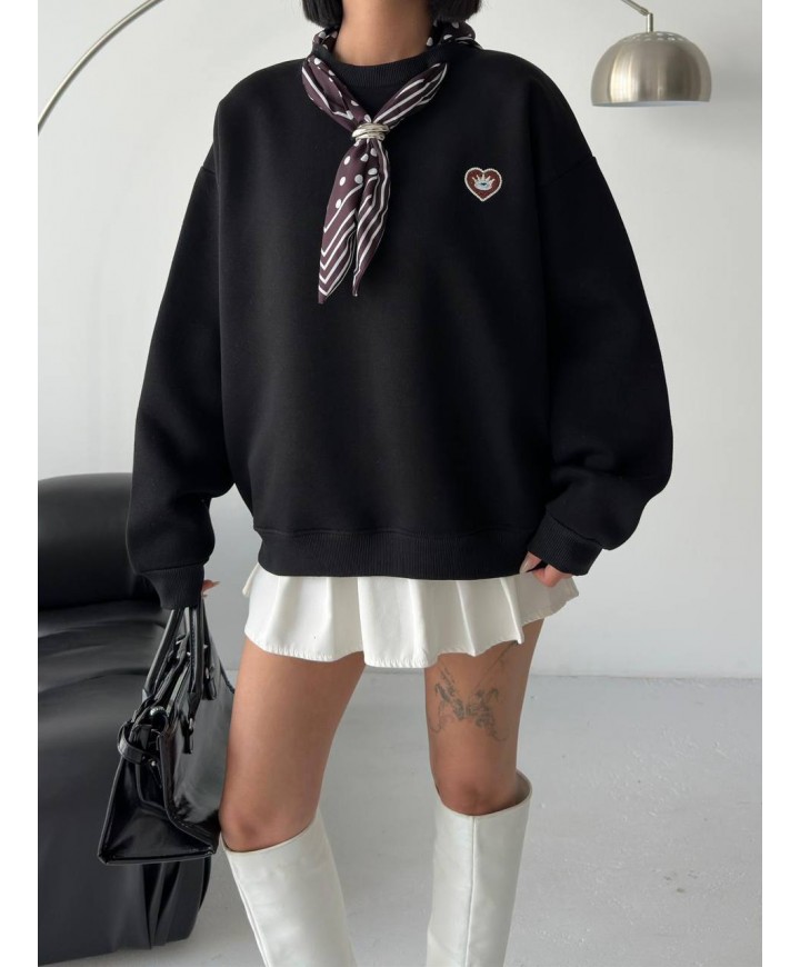 220803 SİYAH SWEAT OYSHO KUMAŞ
