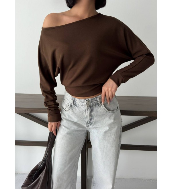 220805 COFFEE BLOUSE 