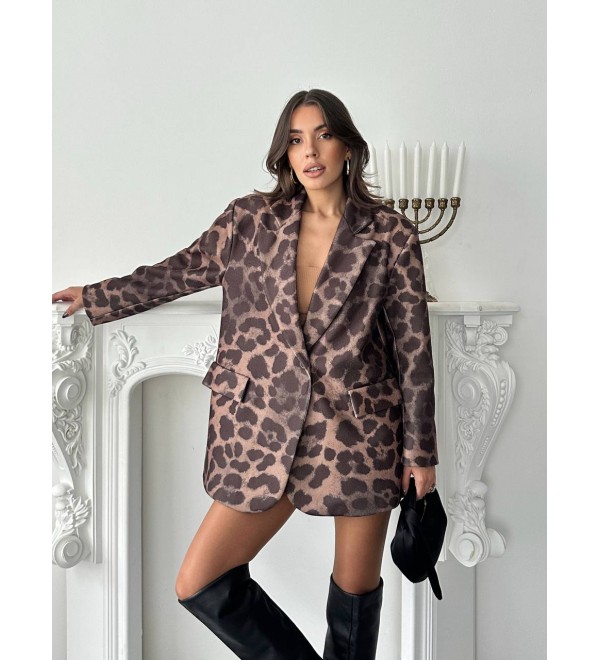 220974 LEOPAR CEKET KAŞE KUMAŞ