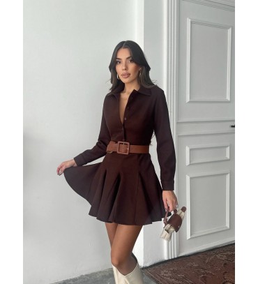 220977 KAHVE ELBİSE ...