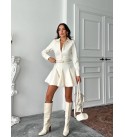 220978 BEYAZ ELBİSE KAŞE KUMAŞ