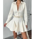 220978 BEYAZ ELBİSE KAŞE KUMAŞ