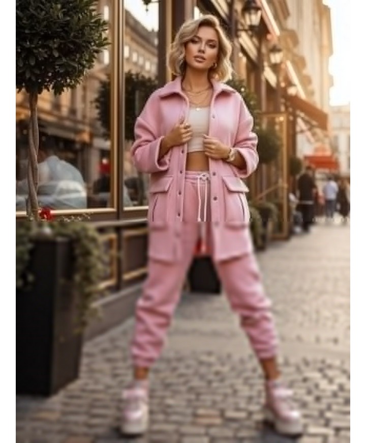 221025 PEMBE EŞOFMAN TAKIM 3 İPLİK