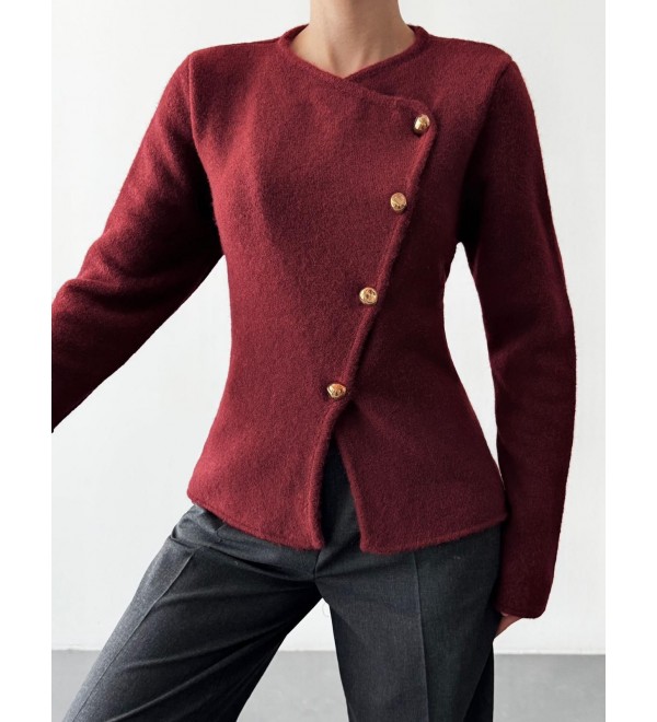 221099 BORDO KAZAK TRİKO BORDO
