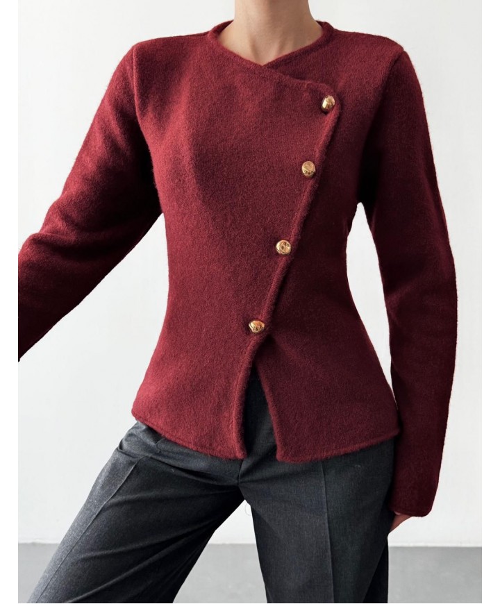 221099 BORDO KAZAK TRİKO