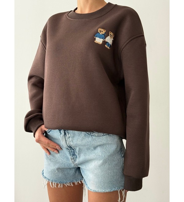 221107 KAHVE SWEAT TRİKO KAHVE