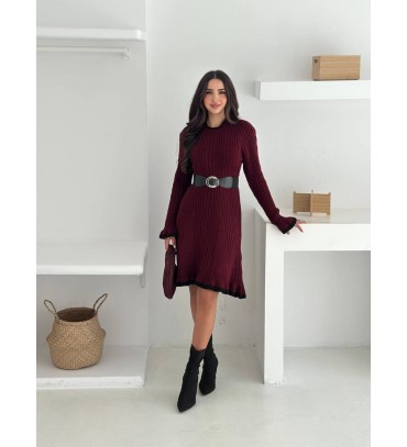 221150 Burgundy DRESS KNITWEAR 221150 Burgundy DRES...