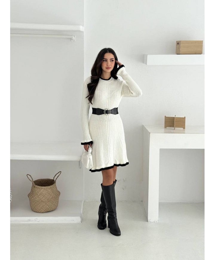221153 BEYAZ ELBİSE TRİKO