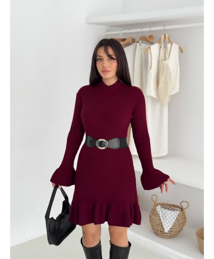 221154 BORDO ELBİSE TRİKO