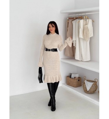 221155 CREAM DRESS KNITWEAR 221155 CREAM DRESS K...