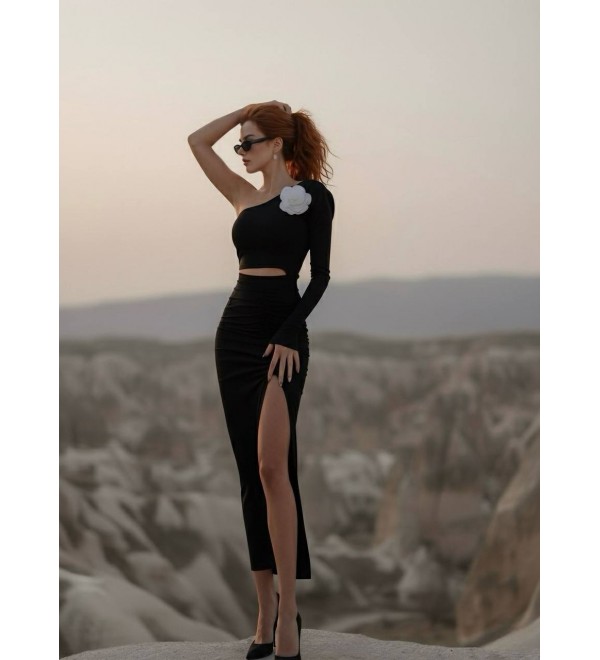 221163 SİYAH ABİYE LYCRA SİYAH