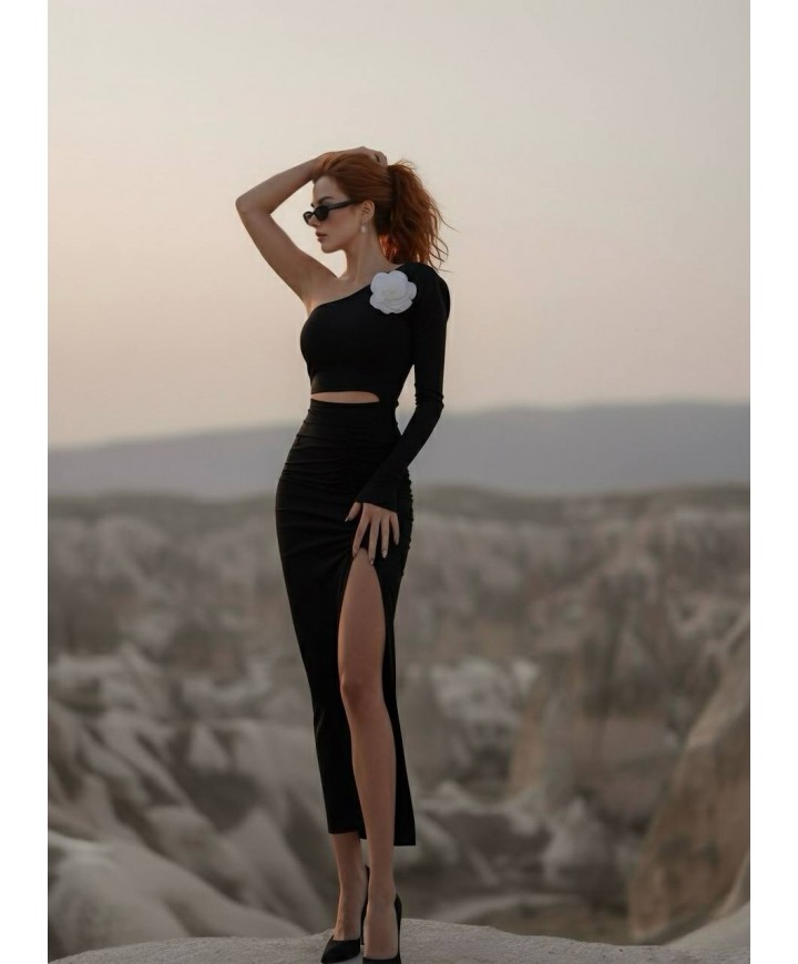 221163 SİYAH ABİYE LYCRA