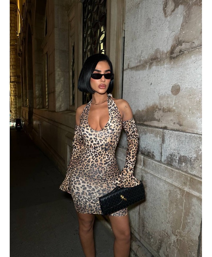 221251 LEOPAR ELBİSE LYCRA