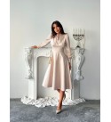 221255 KREM ELBİSE SÜET KUMAŞ KREM