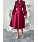221257 BORDO ELBİSE SÜET KUMAŞ BORDO