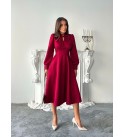 221257 BORDO ELBİSE SÜET KUMAŞ BORDO