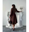 221258 KAHVE ELBİSE SÜET KUMAŞ KAHVE