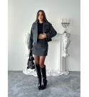 221262 ANTRASİT ELBİSE KAŞE KUMAŞ ANTRASİT