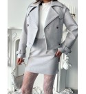221264 GRİ ELBİSE KAŞE KUMAŞ GRİ