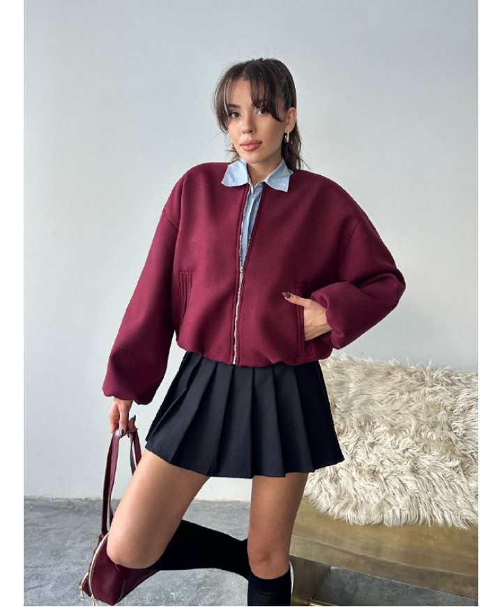221271 BORDO ELBİSE KAŞE KUMAŞ
