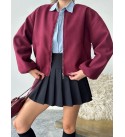 221271 BORDO ELBİSE KAŞE KUMAŞ BORDO