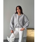 221272 GRİ ELBİSE KAŞE KUMAŞ GRİ