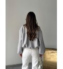 221272 GRİ ELBİSE KAŞE KUMAŞ GRİ