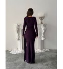 221278 KAHVE ELBİSE SANDY KUMAŞ KAHVE