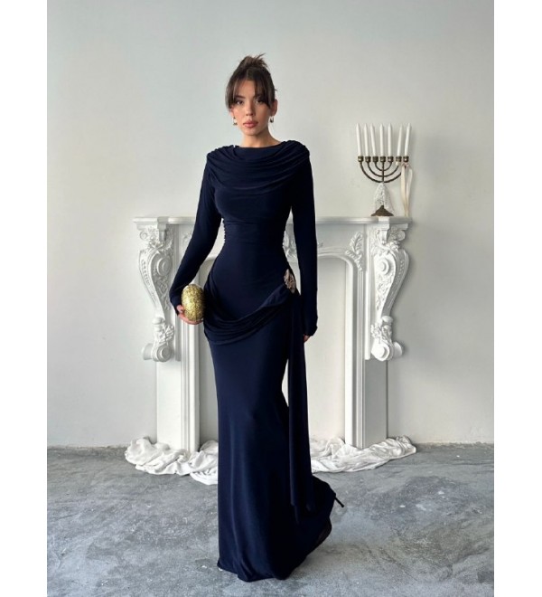 221279 LARCİVET ELBİSE SANDY KUMAŞ LARCİVET