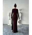 221280 KAHVE ELBİSE SANDY KUMAŞ KAHVE