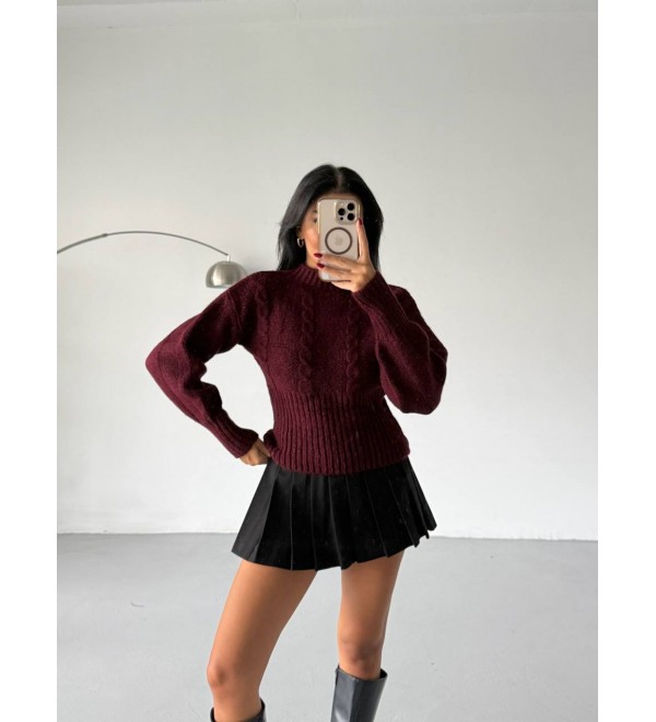 221353 BORDO KAZAK TRİKO BORDO