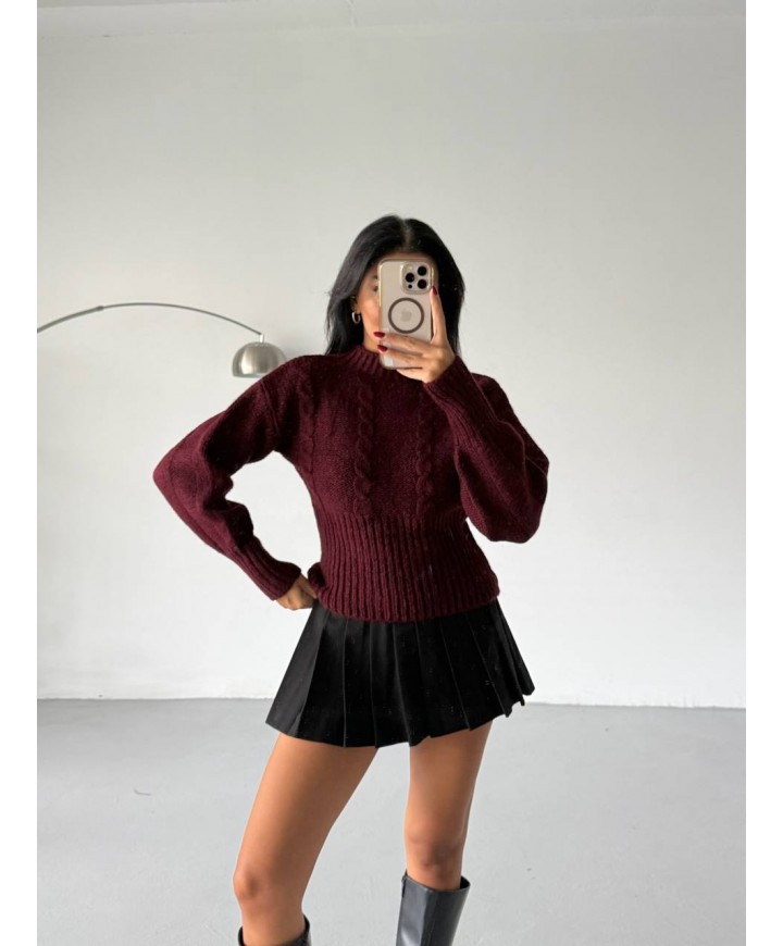 221353 BORDO KAZAK TRİKO